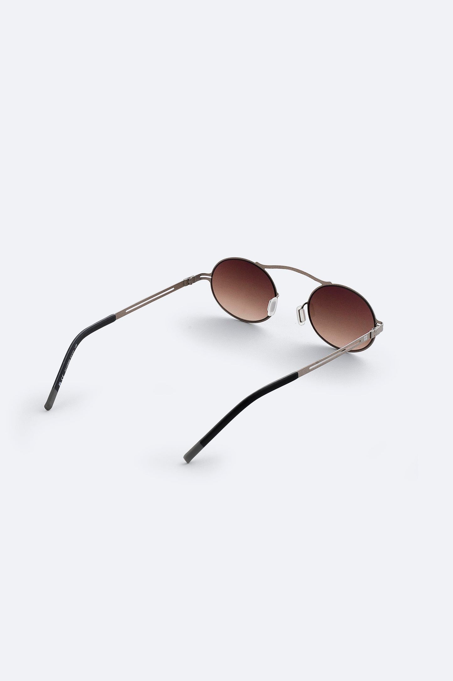 Brown Handmade Round Sunglasses – UV400 Gradient Lenses