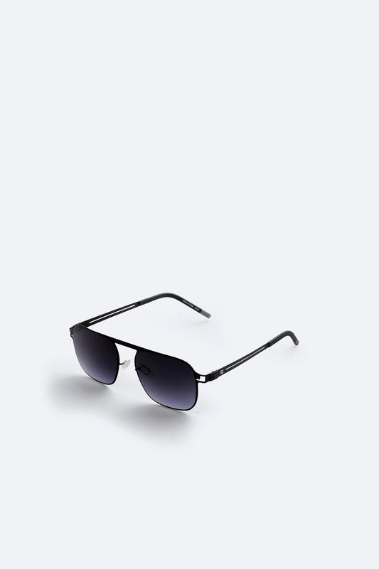 Men’s Black Rectangular Sunglasses – Handmade Frame