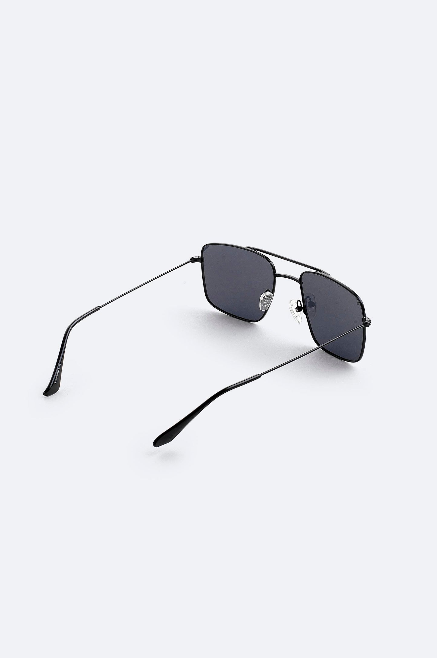 Men’s Black Polarized Rectangular Sunglasses – Matte Frame