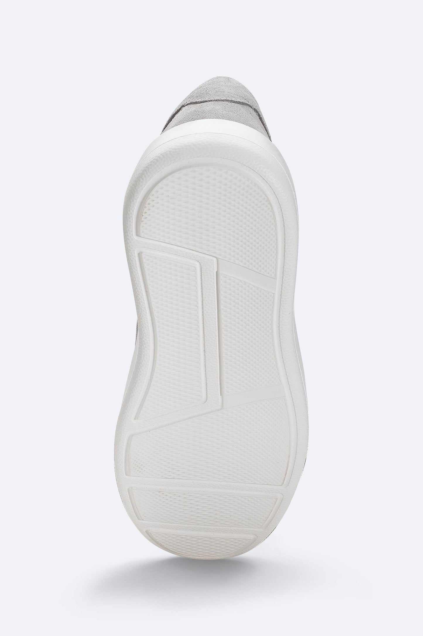Gray Suede Leather Lace-Up Sneakers - Flexible Sole
