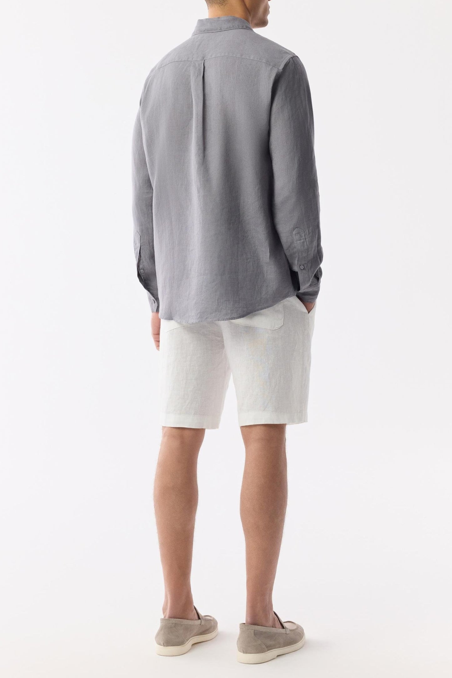 Anthracite Linen Summer Shirt – 100% Egyptian Linen
