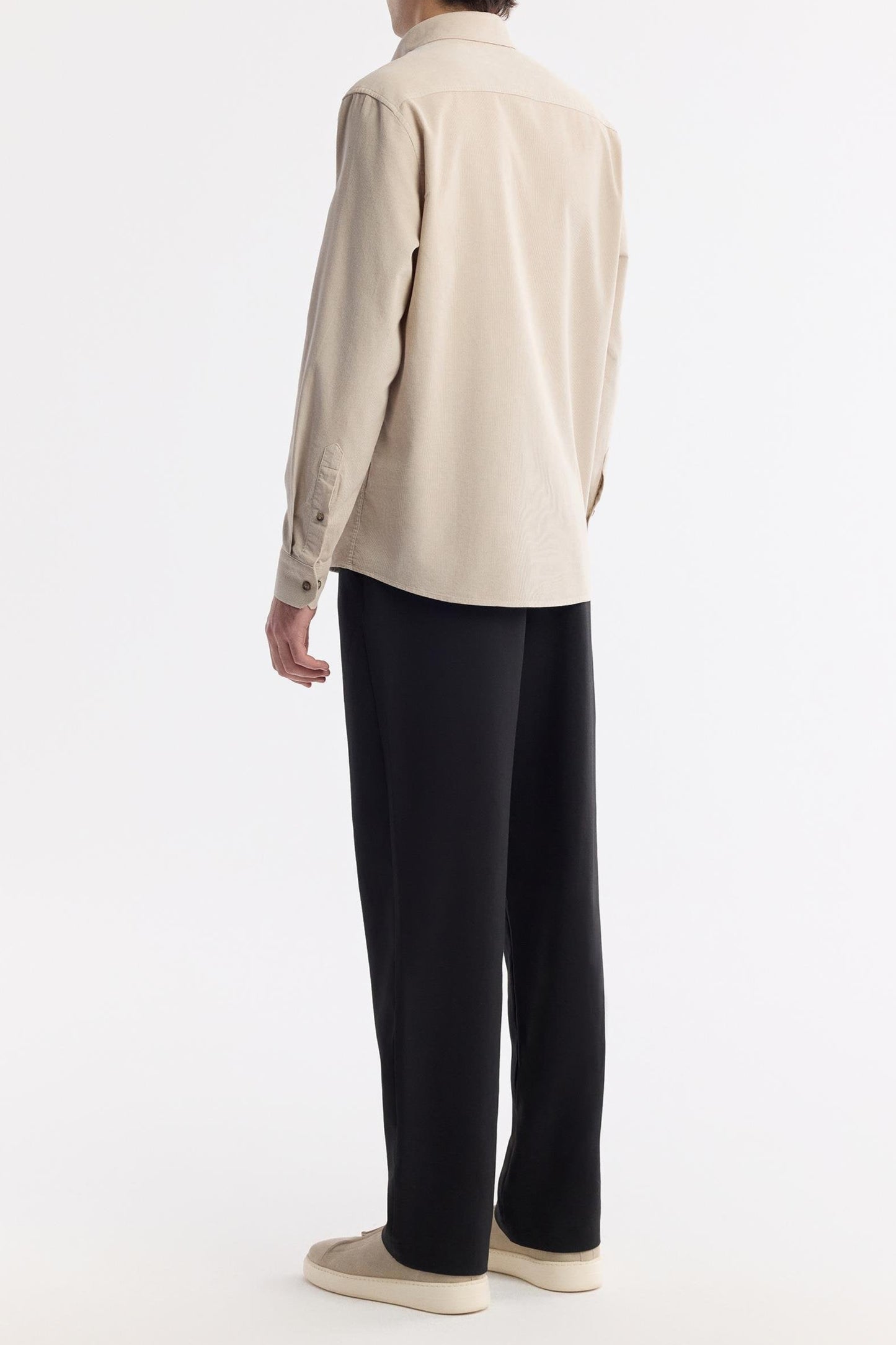 Beige Corduroy Comfort Shirt – 100% Cotton