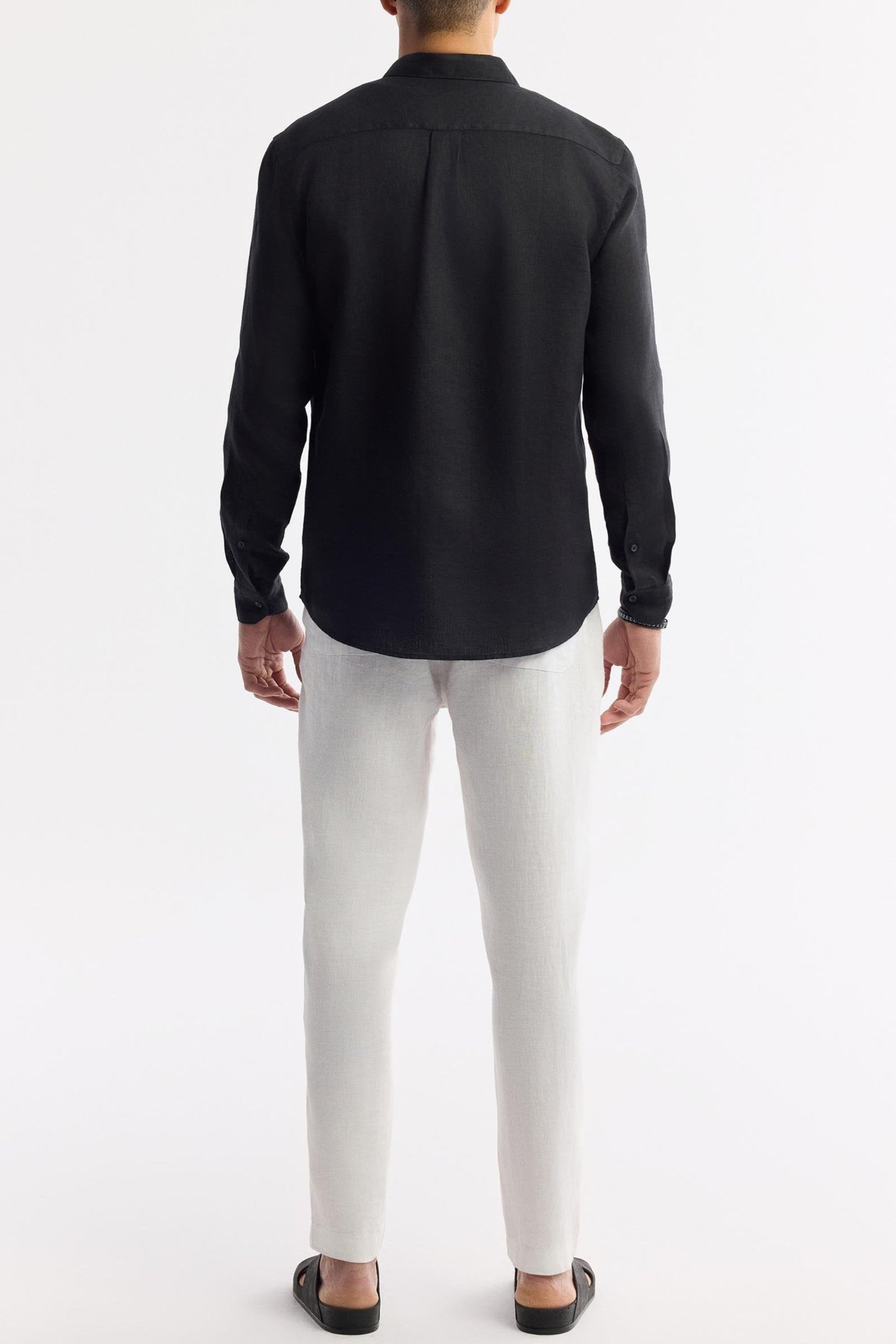 Black Linen Summer Shirt – 100% Egyptian Linen