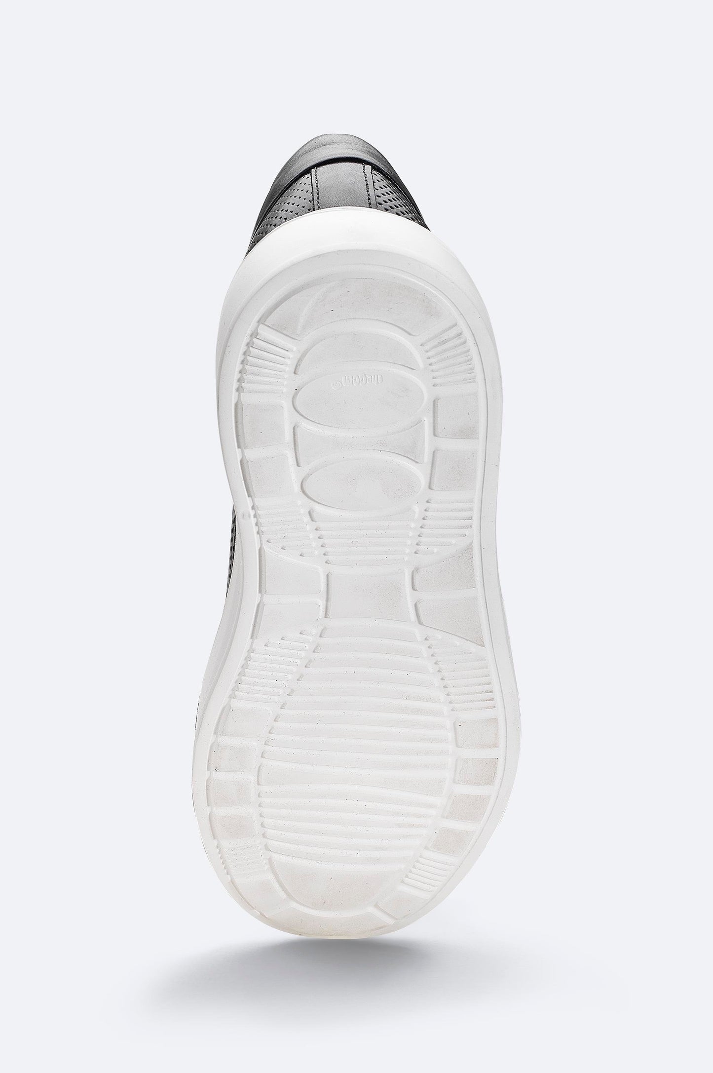 Black Perforated Leather Sneakers