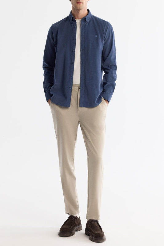 Blue Corduroy Comfort Shirt – 100% Cotton
