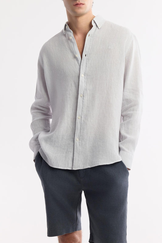Gray Linen Summer Shirt – 100% Egyptian Linen