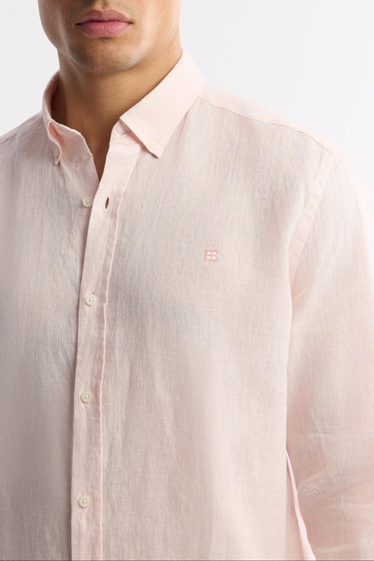 Pink Linen Summer Shirt – 100% Egyptian Linen