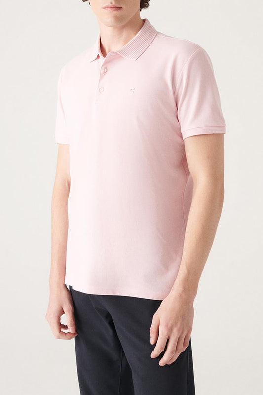 Pink Piqué Polo T-Shirt