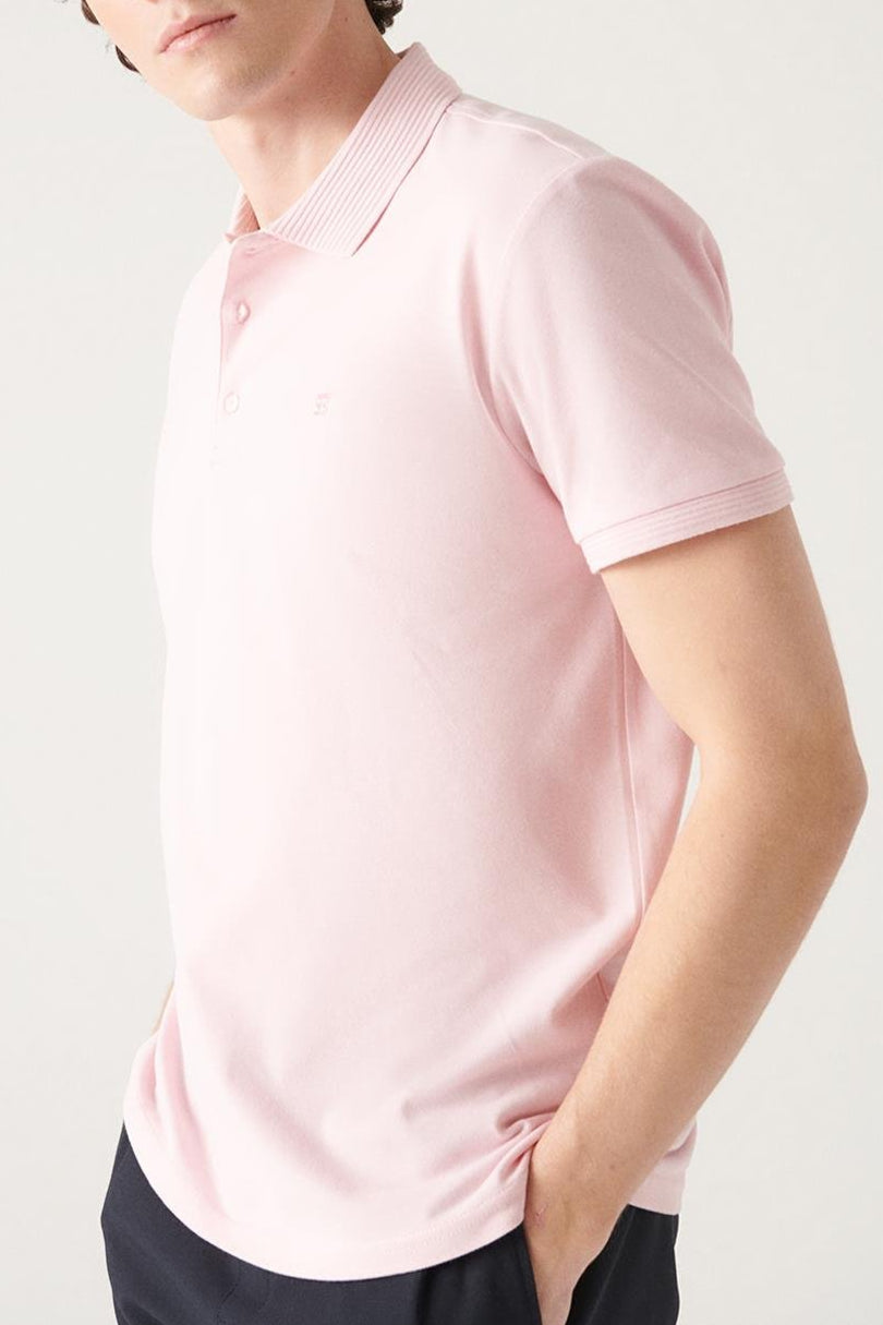 Pink Piqué Polo T-Shirt