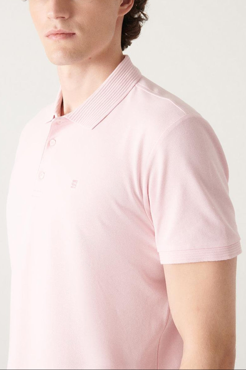 Pink Piqué Polo T-Shirt