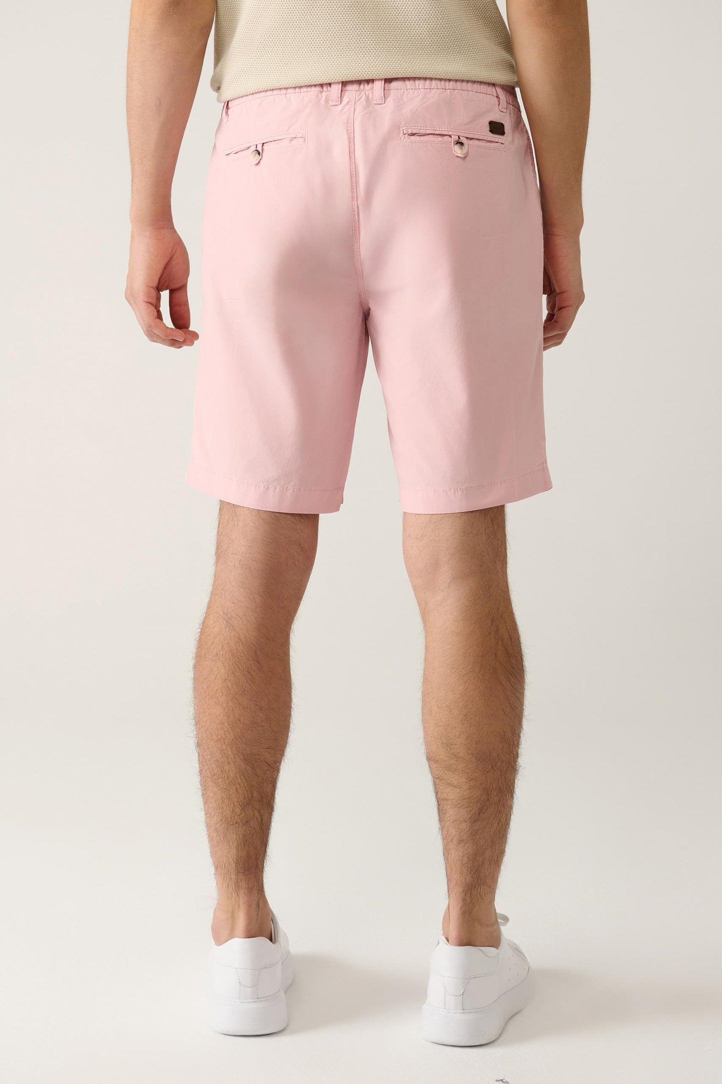 Pink Cotton Blend Comfort Waist Shorts