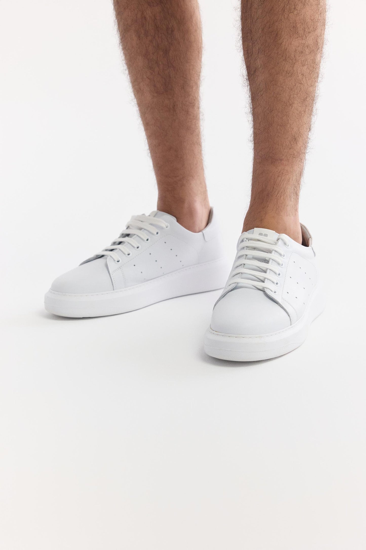 White Leather Casual Sneakers