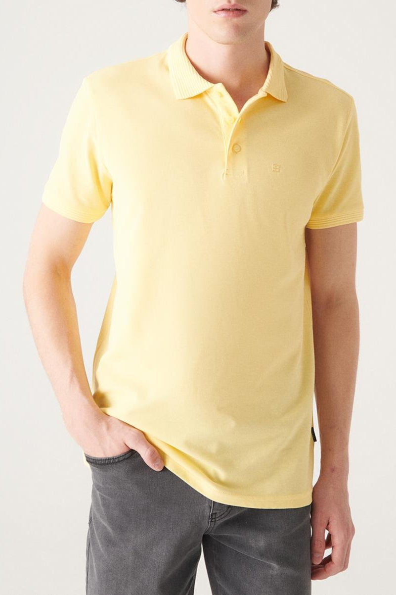 Yellow Piqué Polo T-Shirt