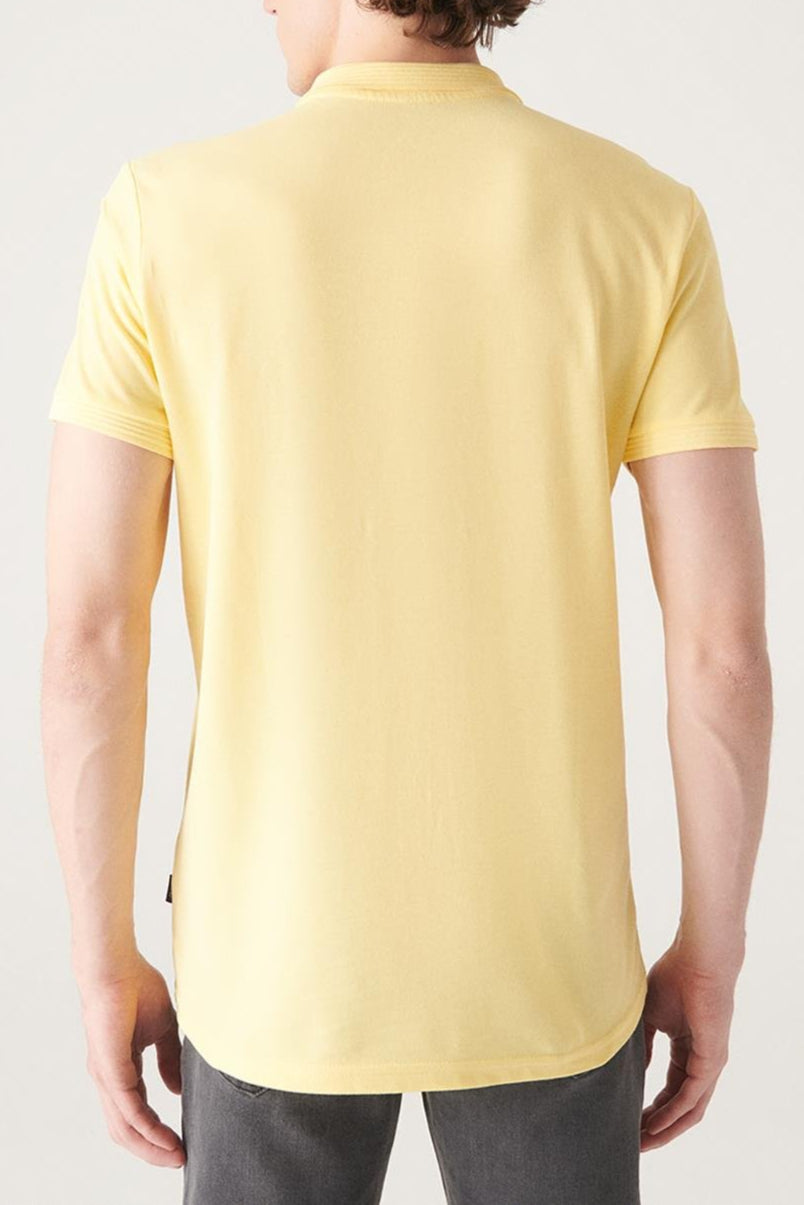 Yellow Piqué Polo T-Shirt