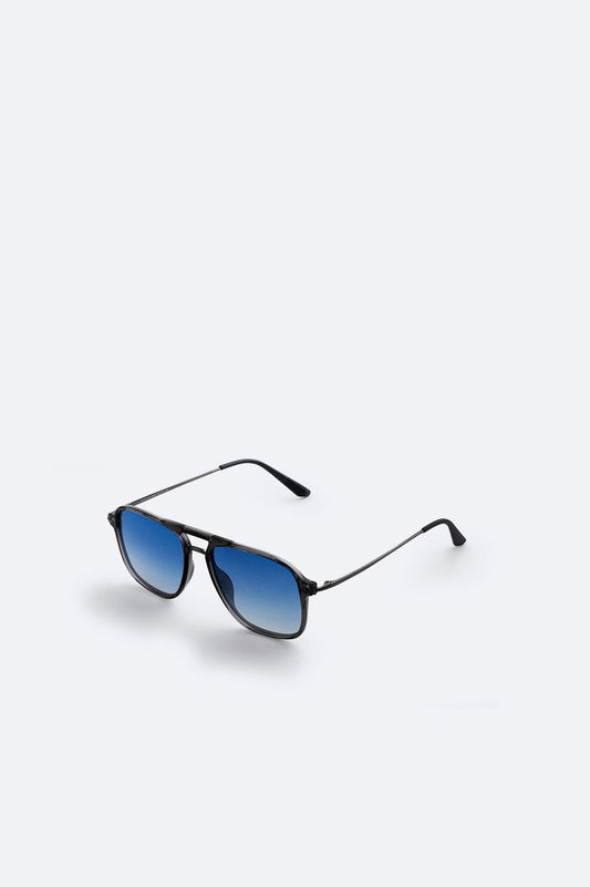 Men’s Silver Polarized Sunglasses – UV400 Blue Tint Lenses