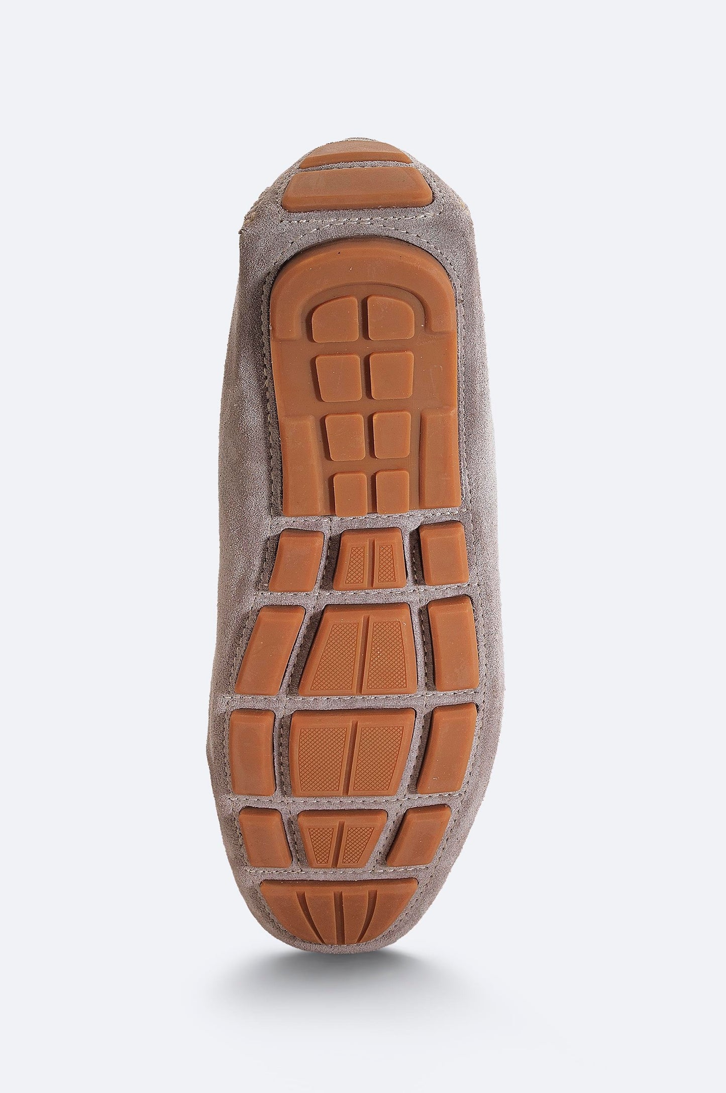 Taupe Suede Penny Driver Loafers