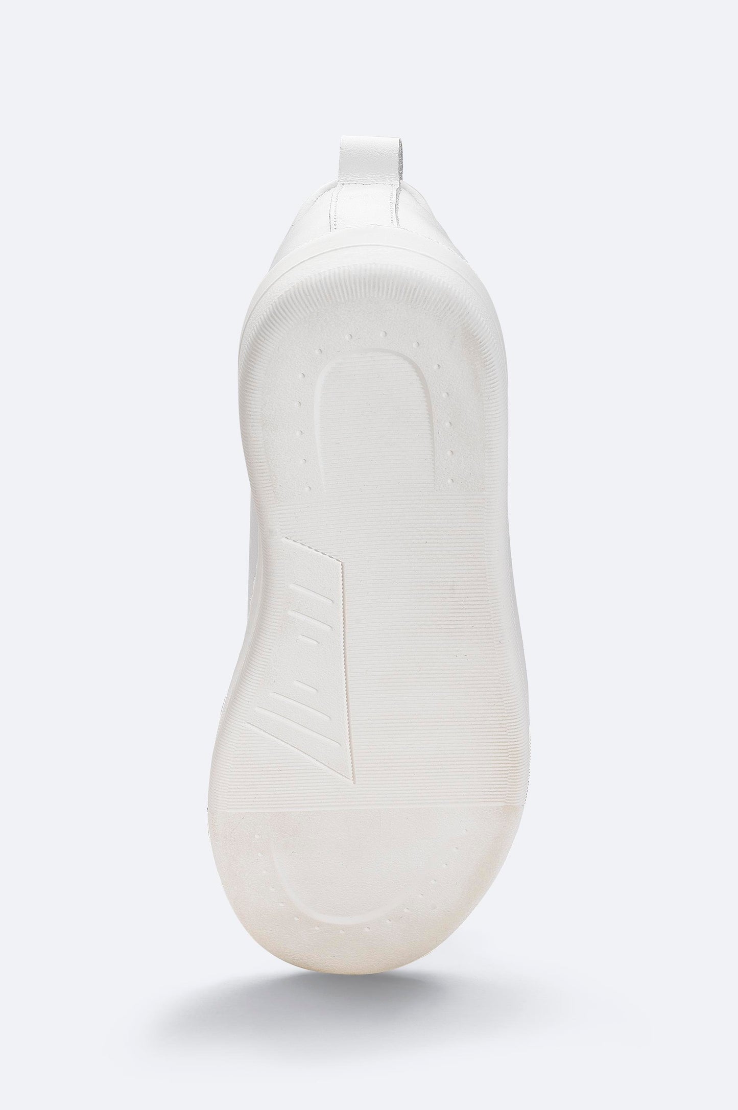 White Leather Sneakers with Elastic Slip-On Design