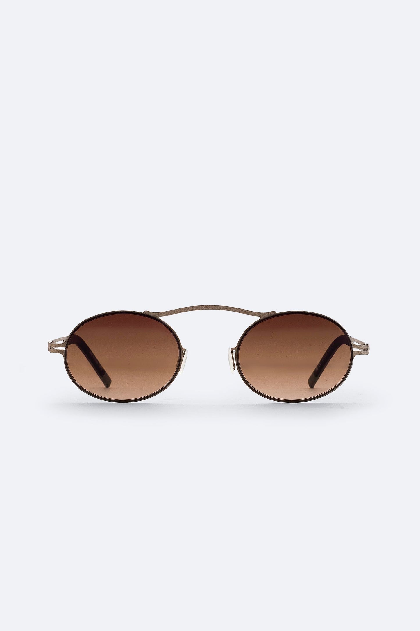 Brown Handmade Round Sunglasses – UV400 Gradient Lenses