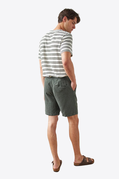 Ivy Green Linen Pants for men with Elastic Waist and Pockets – Lightweight Breathable Linen Trousers 4