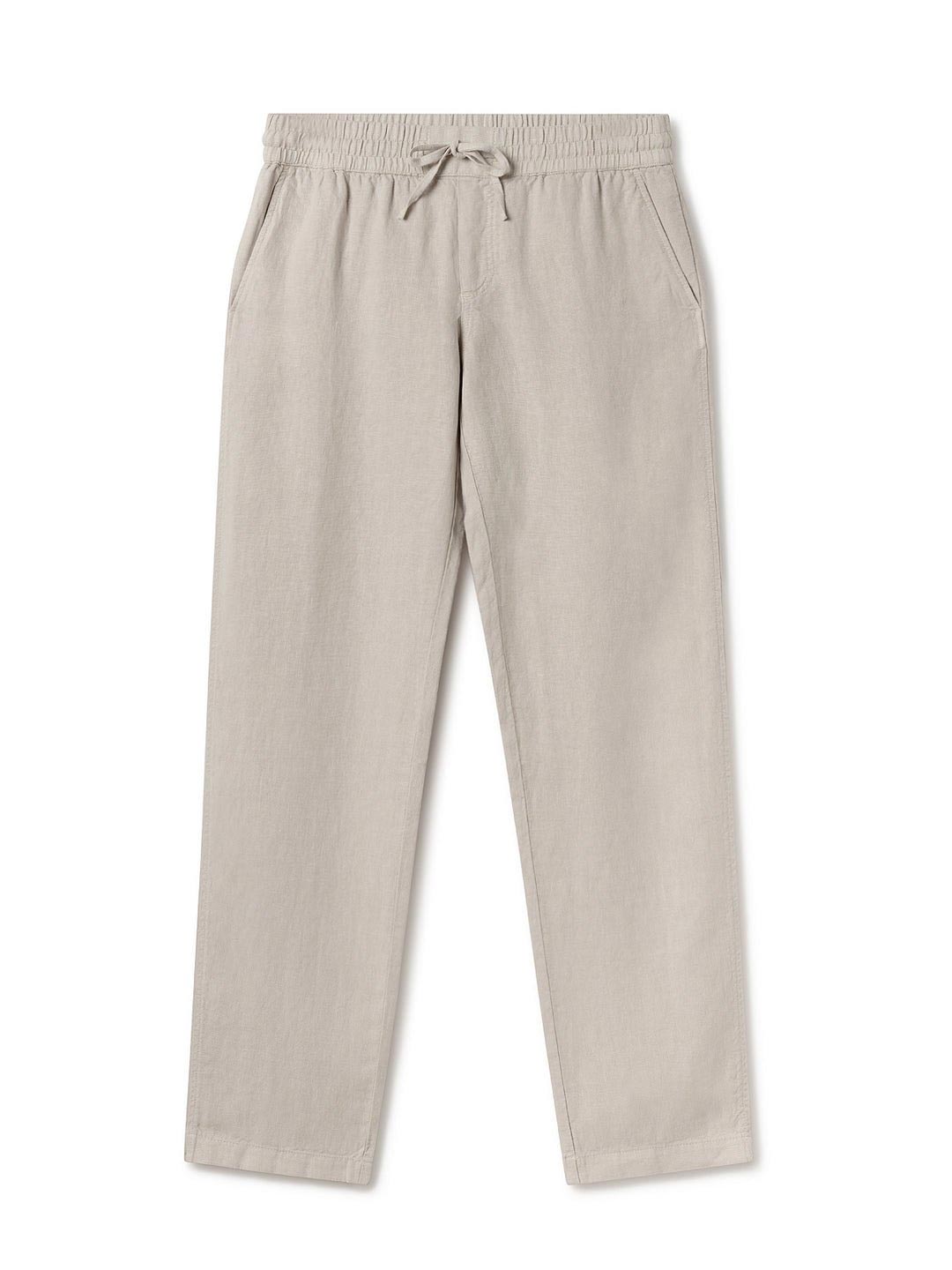 Natural Linen Pants for Women – Lightweight Breathable Trousers with Elastic Waist and Pockets 0