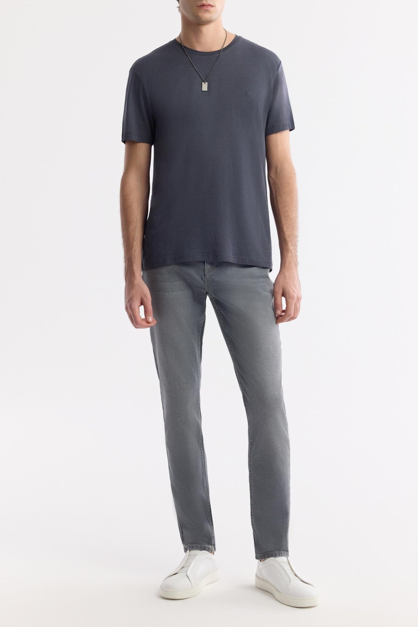 Anthracite Modal-Cotton Soft Touch T-Shirt