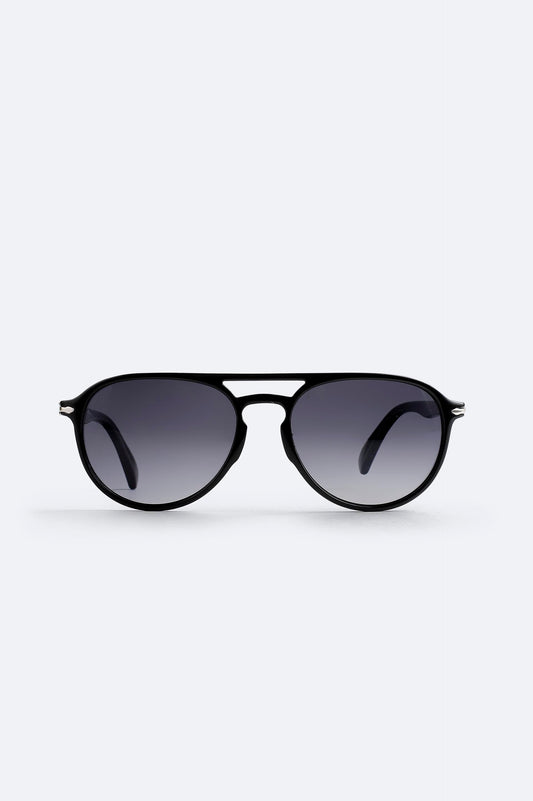 Men’s Black Aviator Sunglasses – Drop Frame Design