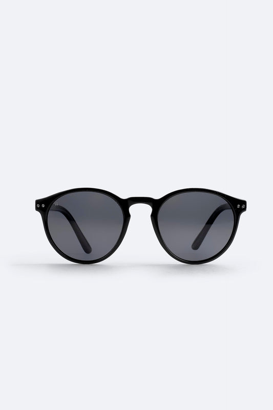 Clear Black Polarized Sunglasses – Round Frame