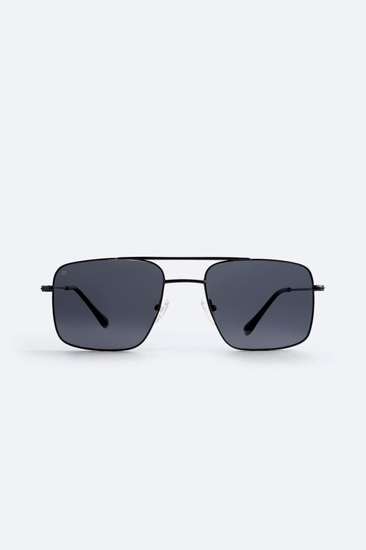 Men’s Black Rectangular Sunglasses – UV400 Polarized Lenses