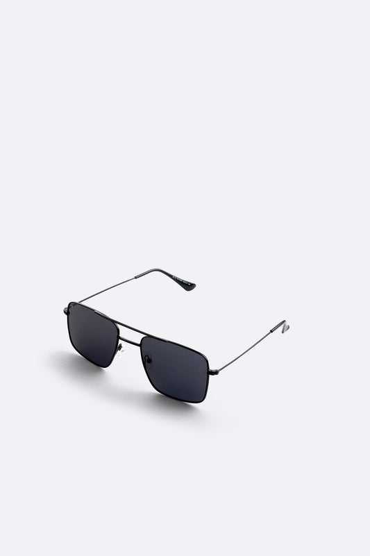 Men’s Black Rectangular Sunglasses – UV400 Polarized Lenses