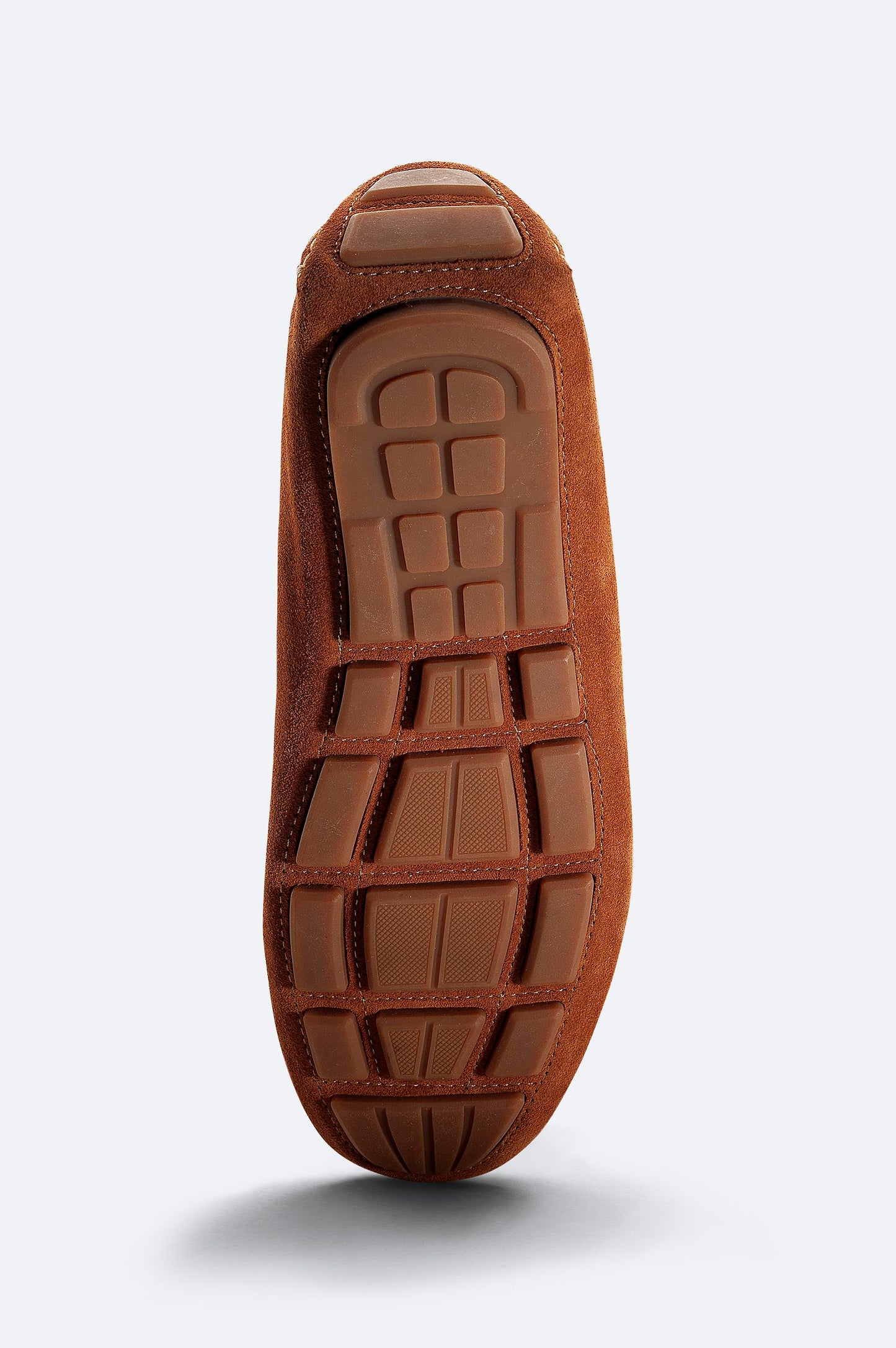 Brown Suede Penny Driver Loafers
