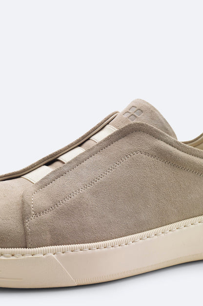 Gray Suede Elastic-Band Casual Shoes