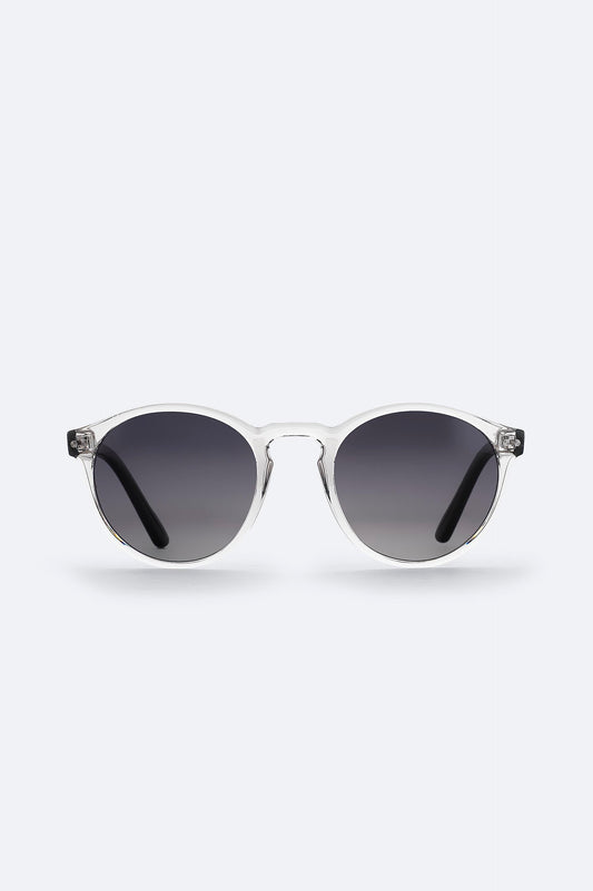 Front view of Swiftyle’s gray polarized round sunglasses