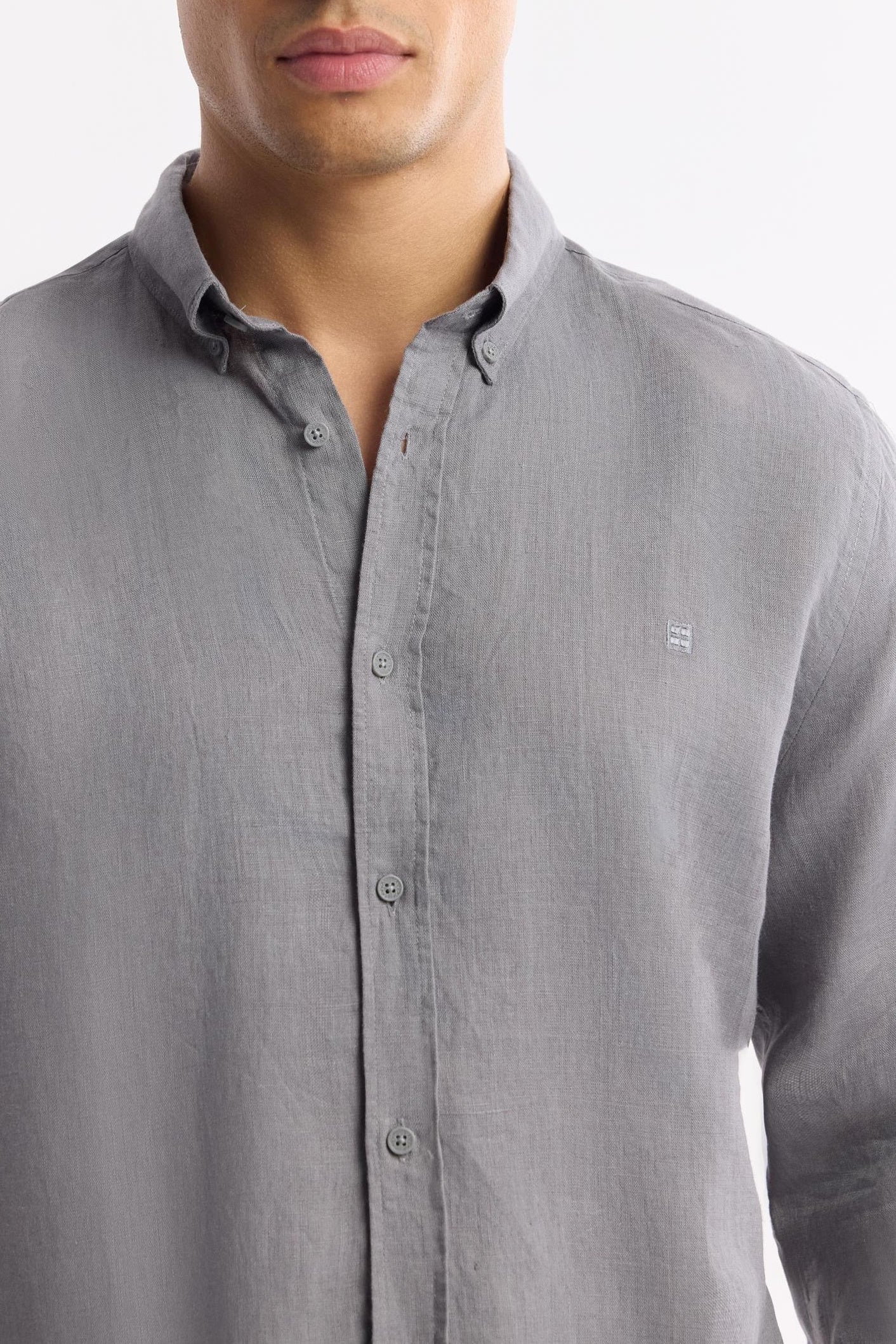 Anthracite Linen Summer Shirt – 100% Egyptian Linen