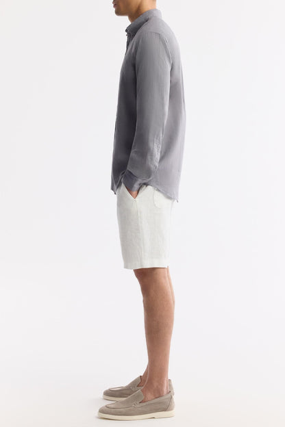 Anthracite Linen Summer Shirt – 100% Egyptian Linen