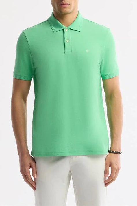 Apple Green Cotton Polo T-shirt – Anti-Curl Collar