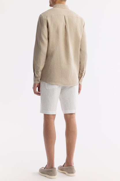 Beige Linen Summer Shirt – 100% Egyptian Linen