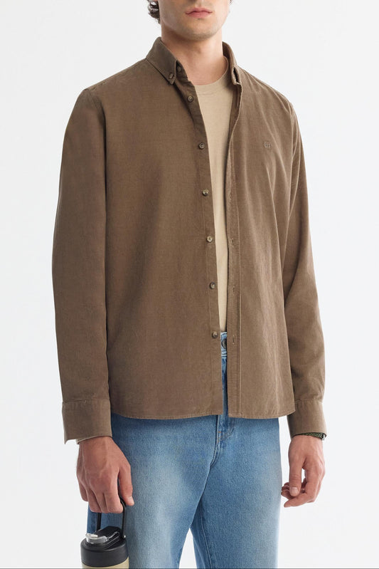 Brown Corduroy Comfort Shirt – 100% Cotton
