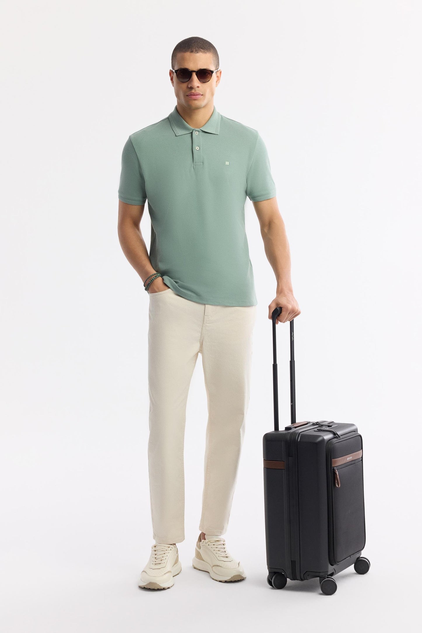 Mint Cotton Polo T-shirt – Anti-Curl Collar