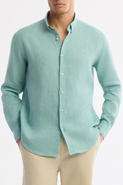 Mint Linen Summer Shirt – 100% Egyptian Linen