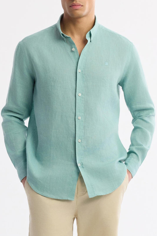 Mint Linen Summer Shirt – 100% Egyptian Linen