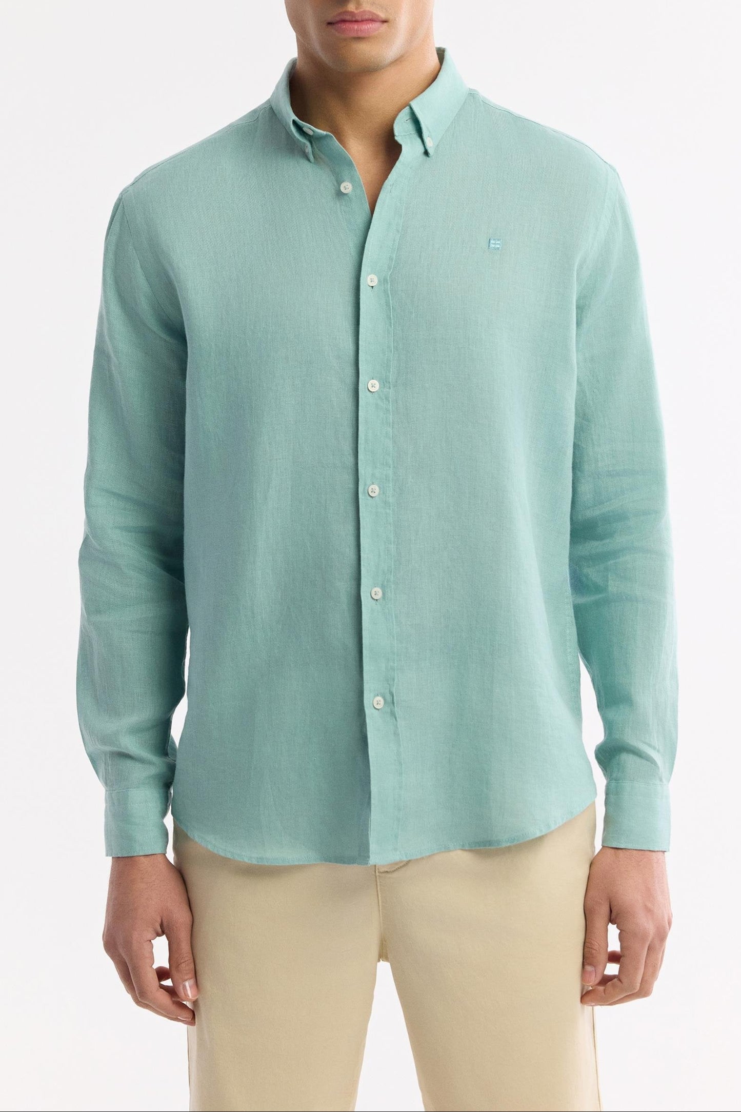 Mint Linen Summer Shirt – 100% Egyptian Linen
