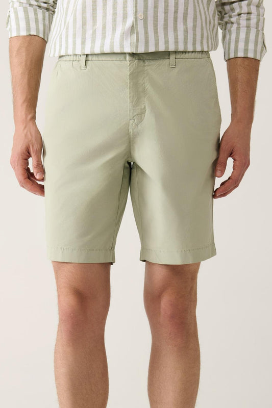 Mint Cotton Blend Comfort Waist Shorts