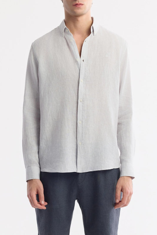 Gray Linen Summer Shirt – 100% Egyptian Linen
