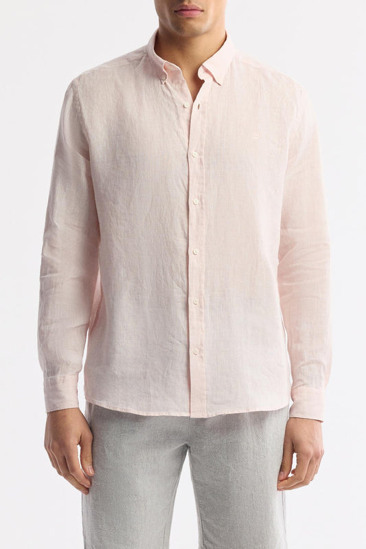 Pink Linen Summer Shirt – 100% Egyptian Linen