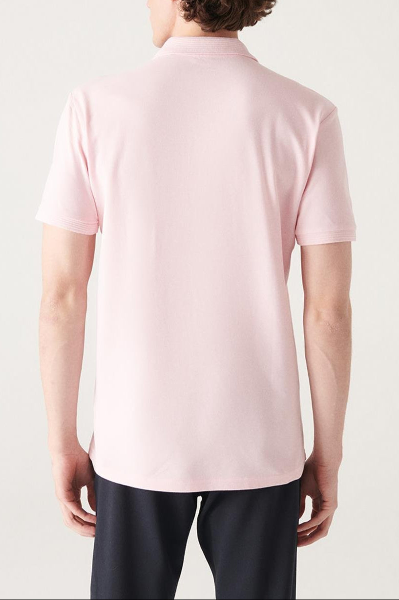 Pink Piqué Polo T-Shirt
