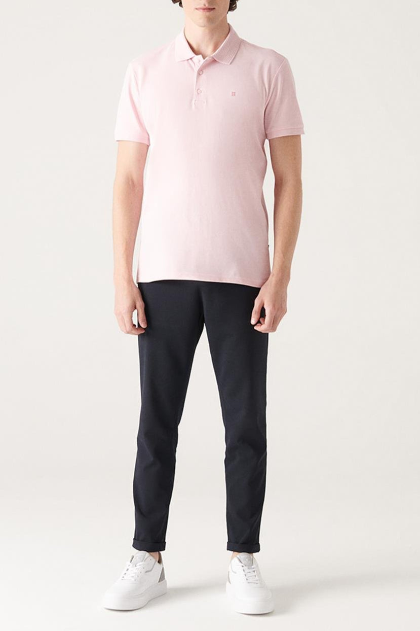 Pink Piqué Polo T-Shirt