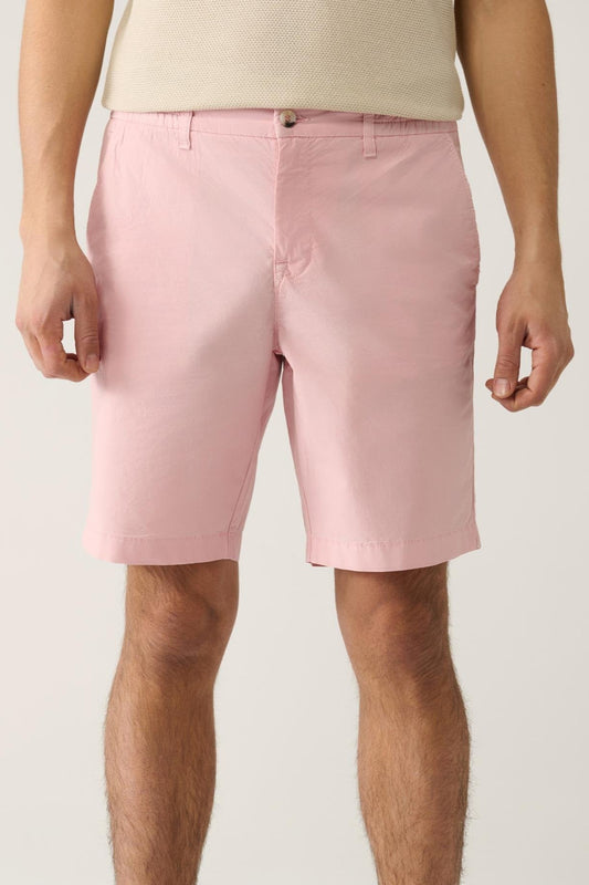 Pink Cotton Blend Comfort Waist Shorts