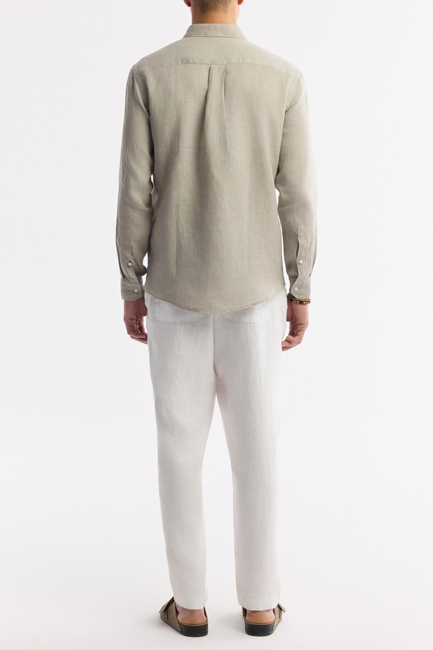 Taupe Linen Summer Shirt – 100% Egyptian Linen