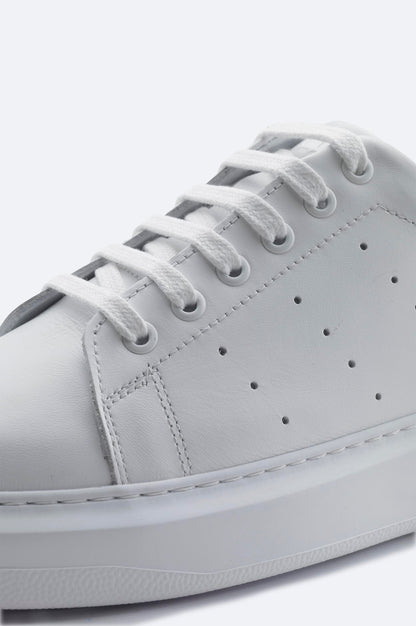 White Leather Casual Sneakers
