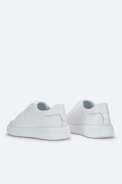 White Leather Casual Sneakers